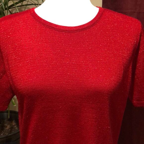 Villager metallic sparkly short sleeve Size M - Picture 2 of 9